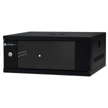 EMITERNET Szafa wisząca lekka niedzielona 19'' 4U, drzwi blacha/szkło, 550×450×230mm szer./gł./wys. EM/SH02B5404-08