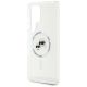 6. Etui Karl Lagerfeld Button Karl & Choupette Heads Printed Logo MagSafe Samsung Galaxy S25 Ultra biały