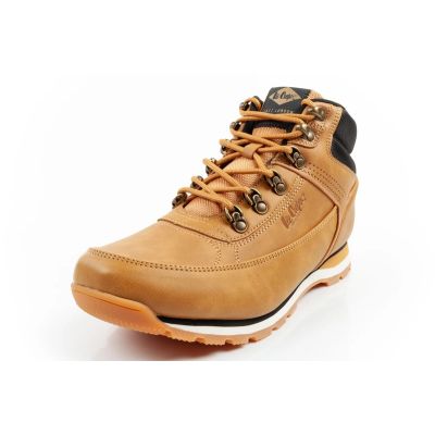 3. Lee Cooper buty sportowe męskie zimowe trekkingowe ocieplane za kostkę brązowe