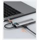 15. Hub Baseus Metal Gleam 8w1 USB-C - USB-C PD 100W 1x HDMI 4K 30Hz 1x czytnik kart SD i microSD 3x USB-A 3.2 1xRJ45 - szary