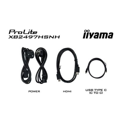 22. iiyama ProLite XB2497HSNH-B1 24IN IPS LCD 4MS 1920X1080 350CD/M2 HDMI/DP/USB 2 monitor komputerowy 60,5 cm (23.8") 1920 x 1080 px Full HD Czarny