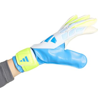 4. Rękawice bramkarskie dla dzieci adidas Predator Training biało-żółto-niebieskie KA7793