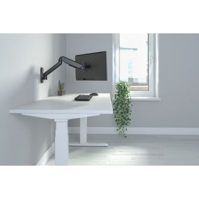 8. Uchwyt ścienny pojedynczy 1xLCD max 32" i 9kg z sprężyną gazową