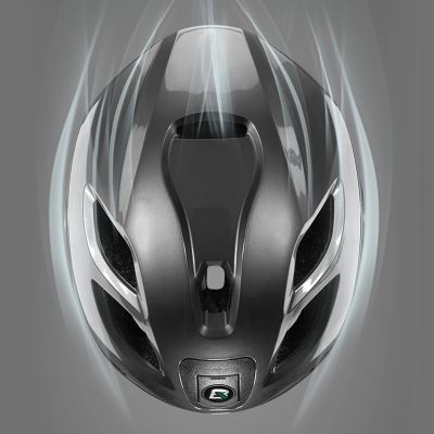 3. Kask rowerowy Rockbros ZK-077 ze zintegrowanym oświetleniem wielokierunkowym 57-61 cm - czarny