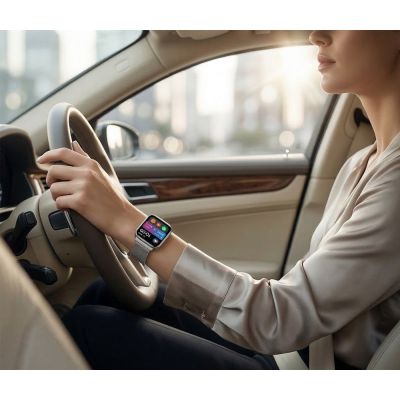 17. Smartwatch Gravity Srebrny Pasek + Bransoleta GT44-4