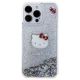 3. Etui Hello Kitty Liquid Glitter Charms Kitty Head na iPhone 15 Pro Max - srebrne