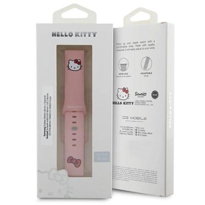 4. Pasek Hello Kitty Silicone Kitty Head uniwersalny 22mm - różowy