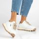 2. Skórzane półbuty sneakersy na platformie białe Filippo DP7498
