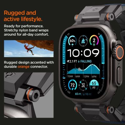 10. Pasek Spigen DuraPro Armor na Apple Watch 44 / 45 / 46 / 49 mm - granatowy