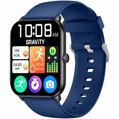 8. Smartwatch Gravity Czarny Niebieski GT36-6