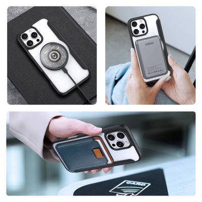 5. Etui Dux Ducis Skin X Pro na iPhone 16 Pro z MagSafe i klapką - czarne