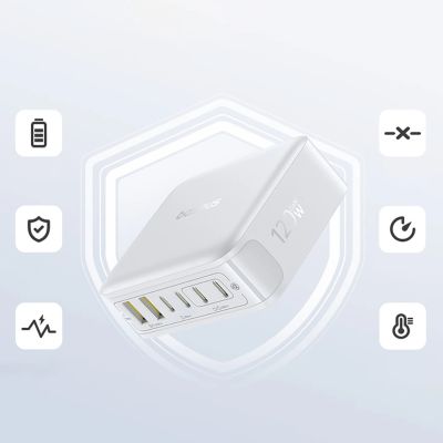 14. Stacja ładująca Baseus EnerFill FH21 120W 4xUSB-C + 2xUSB-A - biała
