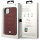 8. Etui BMW Leather Seats Pattern na iPhone 14 - burgundowe