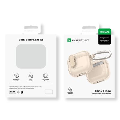 5. Etui AMAZINGTHING Minimal Case do AirPods 4 – pustynne