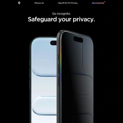 9. Szkło prywatyzujące Spigen Glas.TR EZ Fit 2-pack na iPhone 17 Air