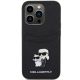3. Etui Karl Lagerfeld Saffiano Cardslot Karl&Choupette Metal Pin do iPhone 15 Pro - czarne