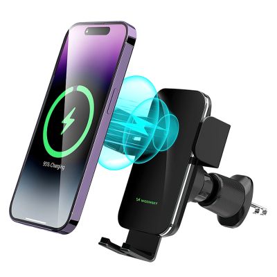 2. Uchwyt samochodowy Wozinsky WEDZ-3Y8S zaciskowy z ładowarką indukcyjną 15W do telefonu na kratkę nawiewu - czarny