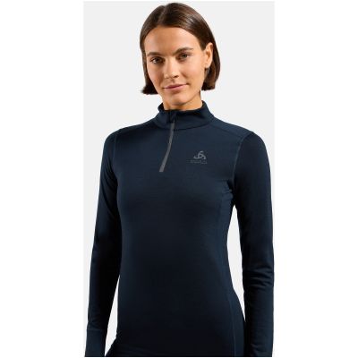 3. Bluza termoaktywna damska Odlo Merino 200 BL Top Turtle Neck LS Half Zip - dark sapphire rozmiar: m