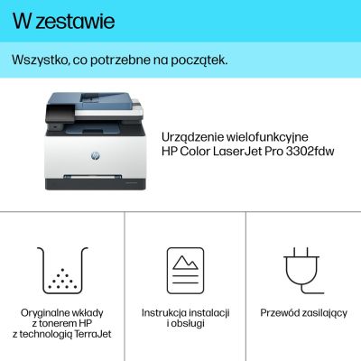 12. HP LaserJet Pro 3302fdw Bezprzewodowe Multifunction W kolorze Drukarka, Kopiarka, skaner; Druk dwustronny