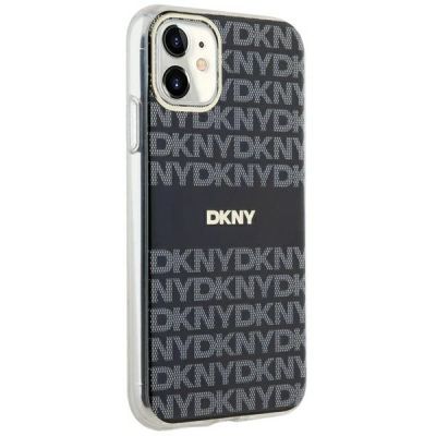 3. Etui DKNY IML Mono & Stripe MagSafe na iPhone 11 / Xr - czarne