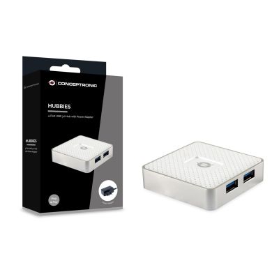 2. Conceptronic HUBBIES03W huby i koncentratory USB 3.2 Gen 1 (3.1 Gen 1) Micro-B 5000 Mbit/s Biały