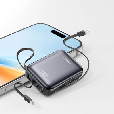 8. Powerbank Joyroom JR-PBF29 20000mAh 22,5W z podwójnym kablem - czarny