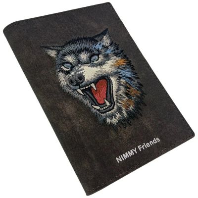5. Etui Nimmy Raptor Wolf na paszport / portfel - brązowe