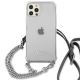 3. Etui Guess 4G Silver Chain na iPhone 12 Pro Max - przezroczyste
