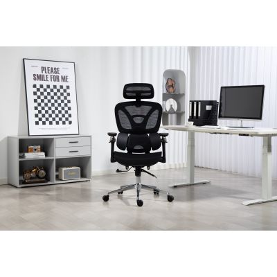 76. Activejet Fotel biurowy Ergonomiczny YK848 czarny