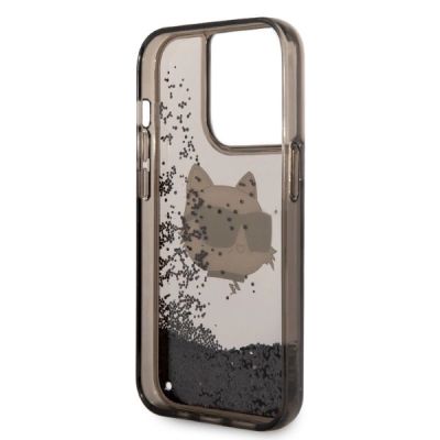 7. Etui Karl Lagerfeld Glitter Choupette Head na iPhone 14 Pro Max - czarne