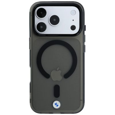 4. Etui BMW Sign Frosted IML & MetalL Logo MagSafe na iPhone 17 Pro Max / 18 Pro Max - czarne