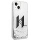 4. Etui Karl Lagerfeld Liquid Glitter Big KL na iPhone 14 - srebrne