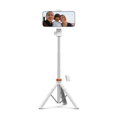 9. Selfie stick Tech-Protect L03S Bluetooth z pilotem, tripodem do 148cm i głowicą 180 - biały