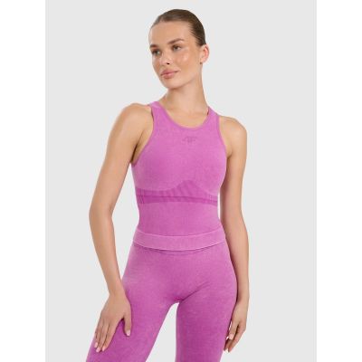 3. Top do jogi i pilatesu slim szybkoschnący damski 4F 4FWAW25TFSLF578-54A