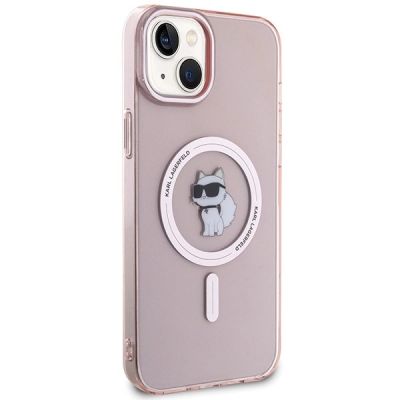 4. Etui Karl Lagerfeld IML Choupette MagSafe na iPhone 15 Plus - różowe