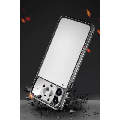 13. Wozinsky Magnetic Cam Slider Case magnetyczne etui 360 na cały telefon szkło na ekran osłona na aparat Huawei P40 czarny