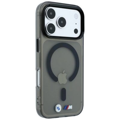 4. Etui BMW M IML Glossy Metal Logo & Trims MagSafe na iPhone 17 Pro / 18 Pro - czarne