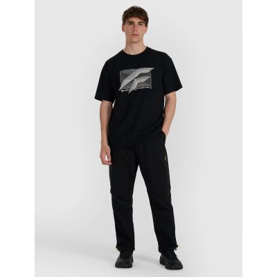 6. T-shirt regular z nadrukiem męski F 4FRAW25TTSHM3259-20S