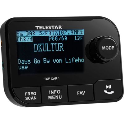 4. Telestar 5100001 radio Samochód Cyfrowy Czarny
