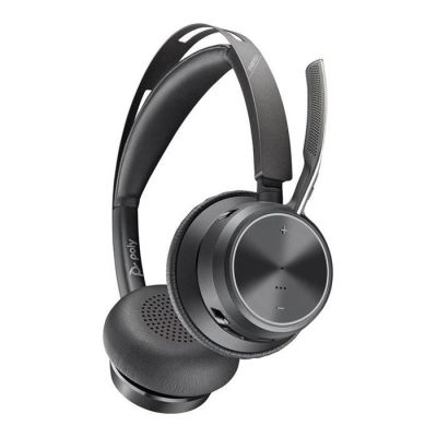 10. Zestaw słuchawkowy POLY Voyager Focus 2 USB-C-C z przejściówką USB-C/A i podst. ładującą