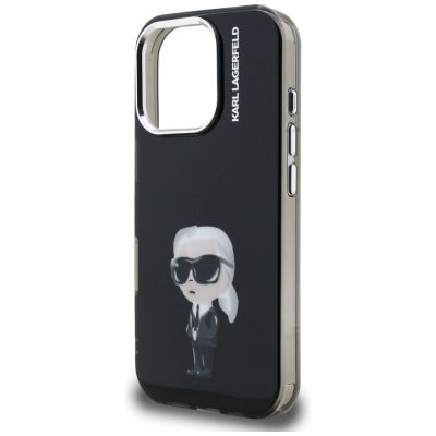 6. Etui Karl Lagerfeld IML Aquarelle Karl & Logo MagSafe na iPhone 16 Pro Max - czarne