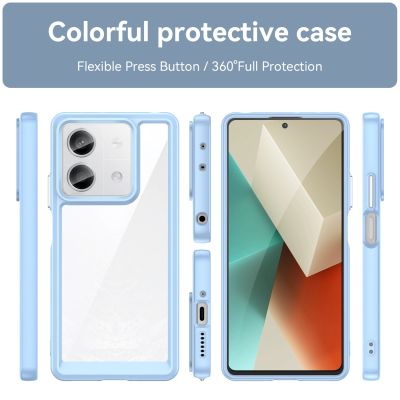 2. Etui Outer Space Case z żelową ramką do Xiaomi Redmi Note 13 Pro - niebieskie