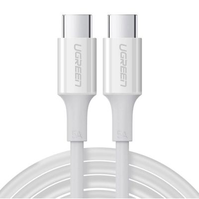 2. Kabel Ugreen US300 USB-C - USB-C PD QC FCP 100W 5A 480Mb/s 2m - biały