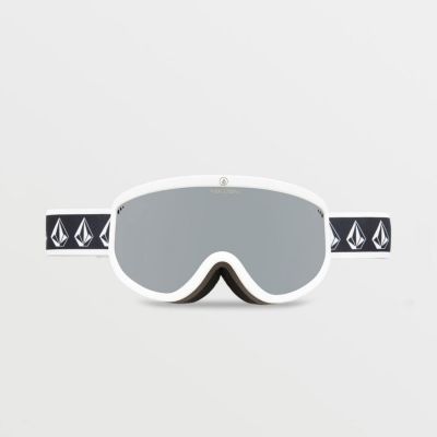 5. Gogle narciarskie damskie/męskie Volcom Footprints snowboardowe sportowe srebrne (VG0622116)