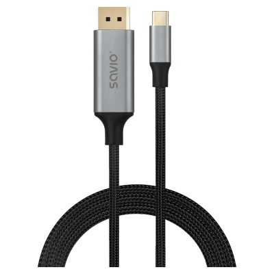 SAVIO KABEL USB-C – DISPLAYPORT 8K 2M 60HZ (DSC) CL-208