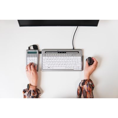 7. BakkerElkhuizen S-board 840 Numeric klawiatura numeryczna PC USB Jasny Szary, Biały