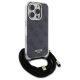 3. Etui Guess Crossbody Cord 4G Print ze smyczą na iPhone 16 Pro - czarne