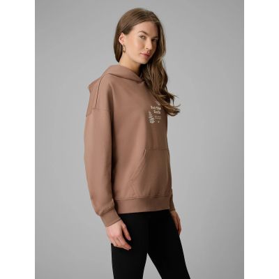 3. Bluza dresowa loose z kapturem damska 4F 4FRSS26TSWSF2836-83S