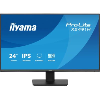 20. iiyama ProLite X2491H-B1 monitor komputerowy 60,5 cm (23.8") 1920 x 1080 px Full HD LCD Czarny