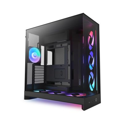 21. NZXT OBUDOWA H9 FLOW RGB+ MIDI TOWER Z OKNEM CZARNA